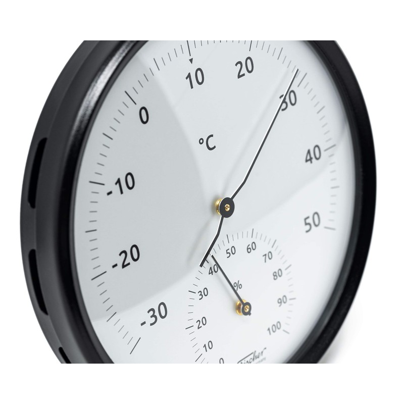 Fischer 186TH-06 Thermo-Hygrometer 160 mm Bimetal Thermometer and Hygrometer Stainless