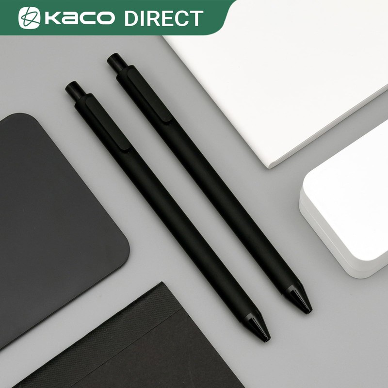 Kaco 10 Pieces Ballpoint Pens PURE, Black Ink, 1.0 mm