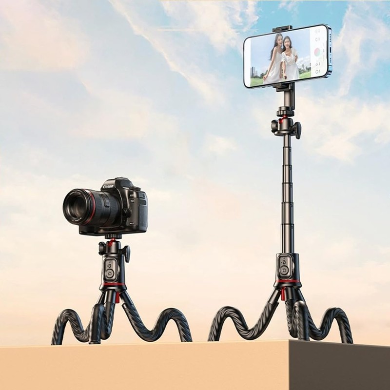 Peakloong Selfie Stick Phone Tripod Stand, Extendable Flexible Octopus Tripod