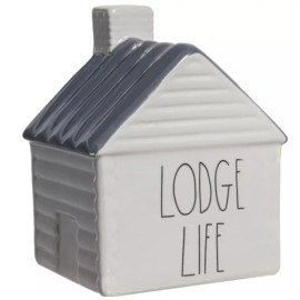 Rae Dunn NIB Rae Dunn LODGE LIFE Log Cabin Farmhouse Mountain Decor
