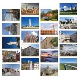 Dear Mapper Cuba City Landscape Postcards Pack 20pc/Set Postcards From Around The World Greeting Cards for Business World Travel Postcard for Mailing Decor Gift