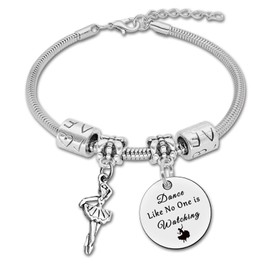 Dance Lovers Gifts for Girls Bracelet Dancer Gifts for Women Dance Teacher Appreciation Gifts Graduation Gifts for Dancer Inspirational Gifts for Dance Student Birthday Christmas Gifts for Daughter