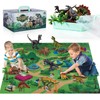 TEMI Dinosaur Toy Figure w/ Activity Play Mat & Trees,