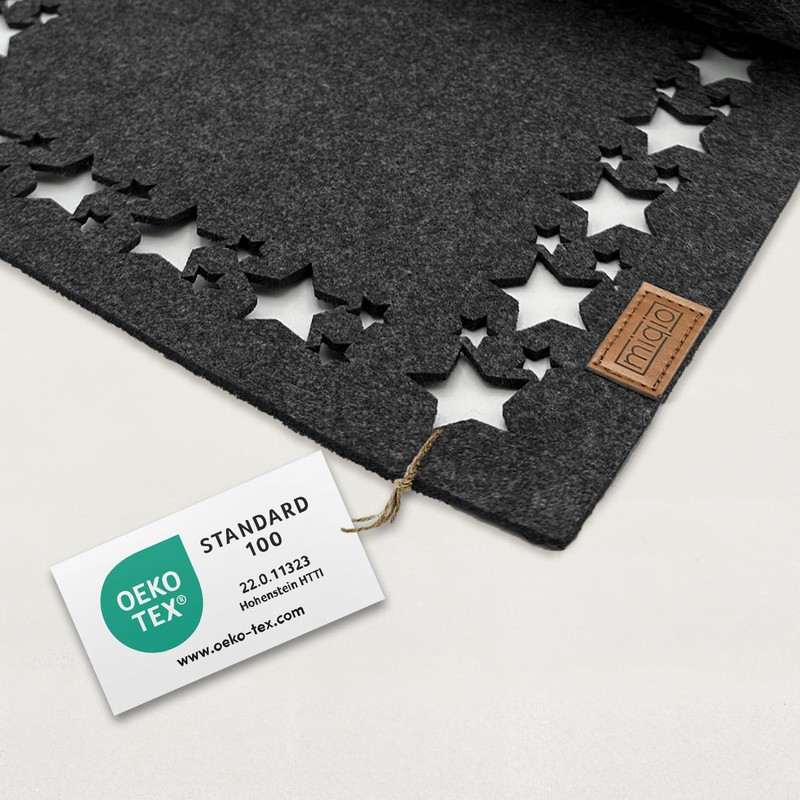 Miqio Design Felt Table Runner Stars | Winter Table Runner