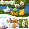 TUGHJXY 42PCS Mini Resin Animals Set - Mini Resin Miniature
