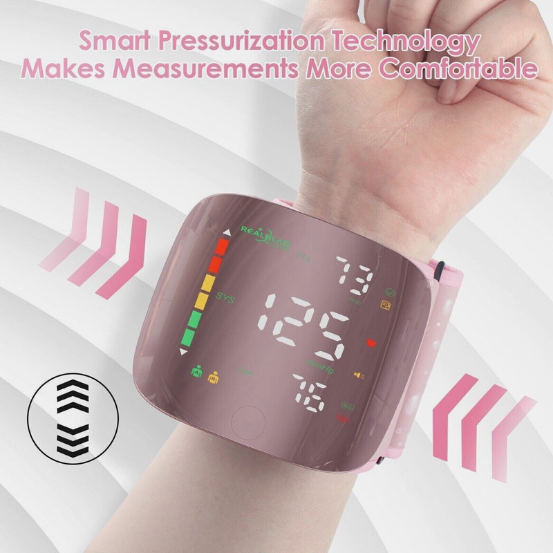 Automatic Wrist Blood Pressure Monitor Digital BP Machine Heart Rate