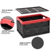 28L-Black Plastic Storage Crates, Pack of 2 Collapsible Plastic Crates