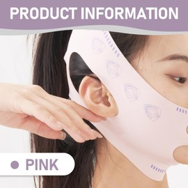 Chin Mask Pack of 2 V Line Lifting Mask for Saggy Face Skin Double Chin Mask Reusable V-Line Mask Double Chin Remover Pink Chin Strap Suitable for Women and Men