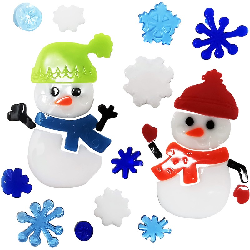 Christmas Window Stickers, 4 Sheets, Christmas Gel Clings - Decorations