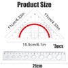 Fc'Noqgn 3 Triangular Protractors 1 Ruler Set, Ruler Set Square