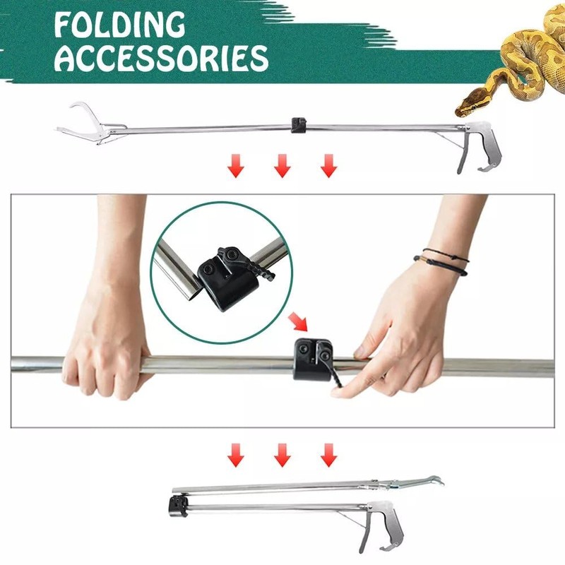 KANCOKIT 52“ Snake Tongs Collapsible Grabber, Professional Reptile Snake Catcher