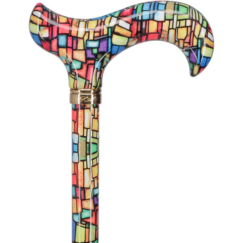 Royal RC Canes Mosaic Stained Adjustable Walking Cane – Stylish