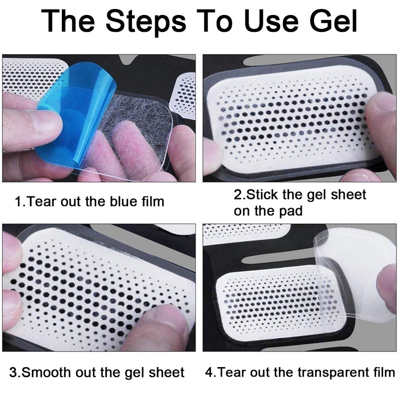 OSELEE 60PCS Abs Trainer Gel Pads, Replacement Gel Sheet Stimulator