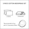 CHIXIN Oversized Cotton Bedspread Queen Size - Real Stitching -