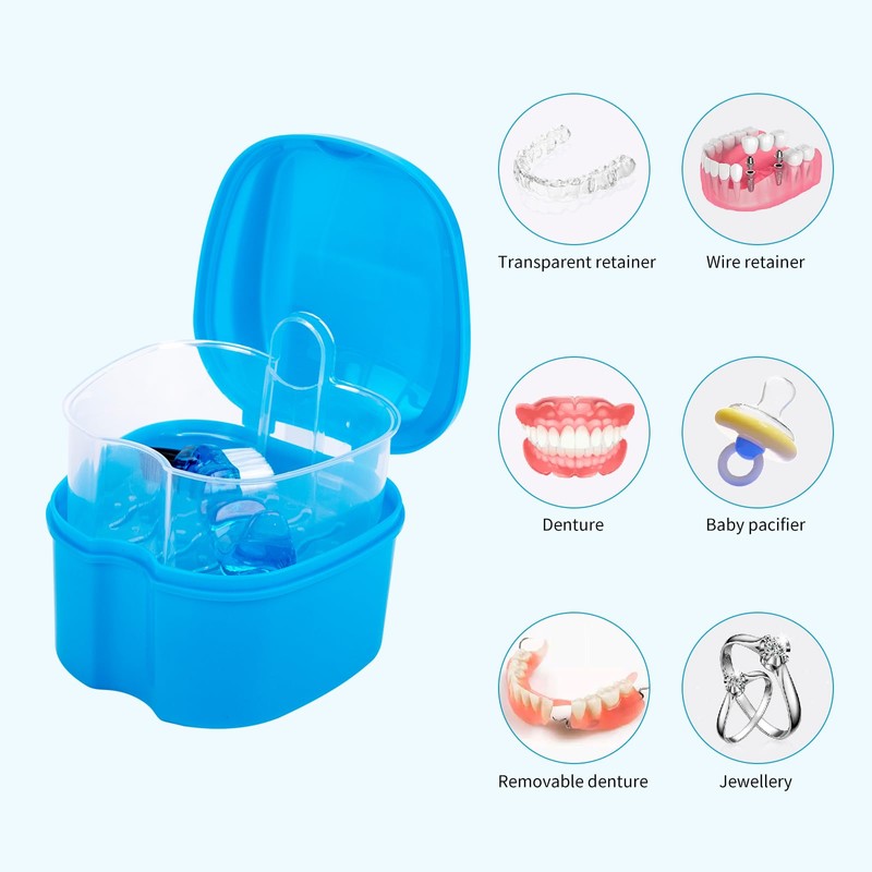 retainer case portable,denture box,denture bath case,denture soaking container box,orthodontic dental