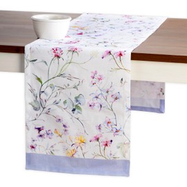 Maison d' Hermine Table Runner 100% Cotton Decorative Washable Tablerunner Easter Tablerunners for Dining, Home, Wedding, Banquet, Buffet, Summer Floral - Spring/Summer (37cm x 180cm)