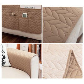 SITAKEGS Wasserdicht Sofa Armlehne Veranstalter, Anti-Rutsch-Couch Sessel Caddy Aufbewahrungstasche mit 6 Taschen, Sofa Arm Stuhl Abdeckungen Aufbewahrungstasche Couch TV-Fernbedienung (Gray)