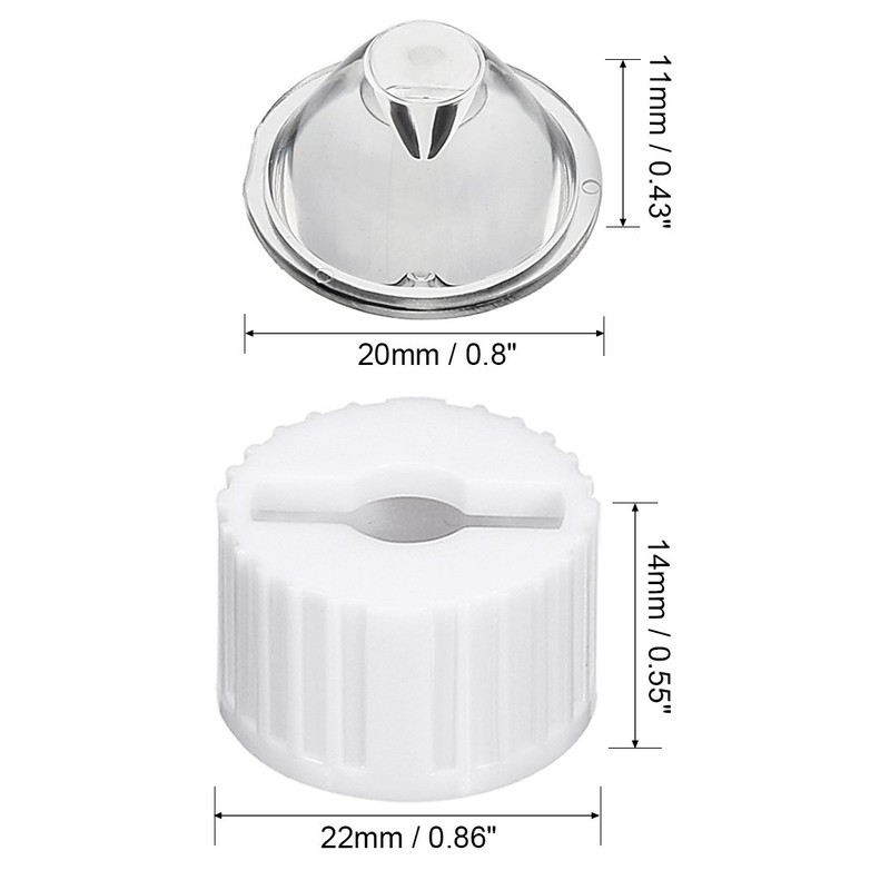 uxcell 10 pcs 20mm LED Lens 5 Degree with White