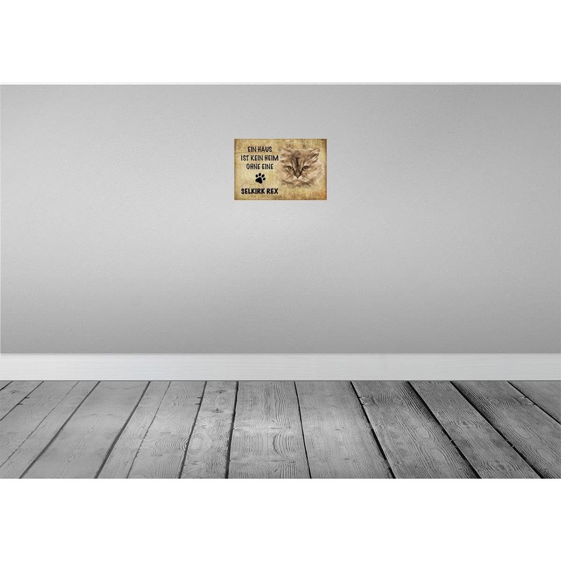 vianmo Blechschild 30x20cm Selkirk Rex Katze Ohne Kein Heim Deko