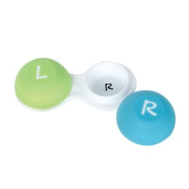 Flents Soft Grip Contact Lens Case, Travel-Sized, Leak-Proof Design, Durable and Sturdy, Soft Grip, Color May Vary