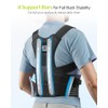 Rakiie Back Brace Posture Corrector Men Women, Cushioned Pads, Gray