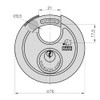 BASI Safety Hasp with Stainless Steel Round Shackle Lock 2
