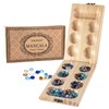 AMEROUS Wooden Mancala Board Game Set - Folding Board -