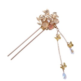 Vctitil Chinese Rhinestone Hair Sticks Chinese Style Hairpin Flower Hair Stick Tassel Hair Pin Accessories For Long Hair Women And Girls(G)