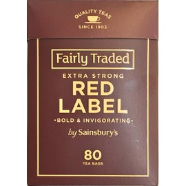 Sainsbury's Extra Strong Red Label Tea 80 Bags 250g | Fairly Traded Tea from England
