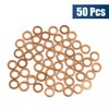 sourcing map Pack of 50 Copper Washers Copper Seal Flat