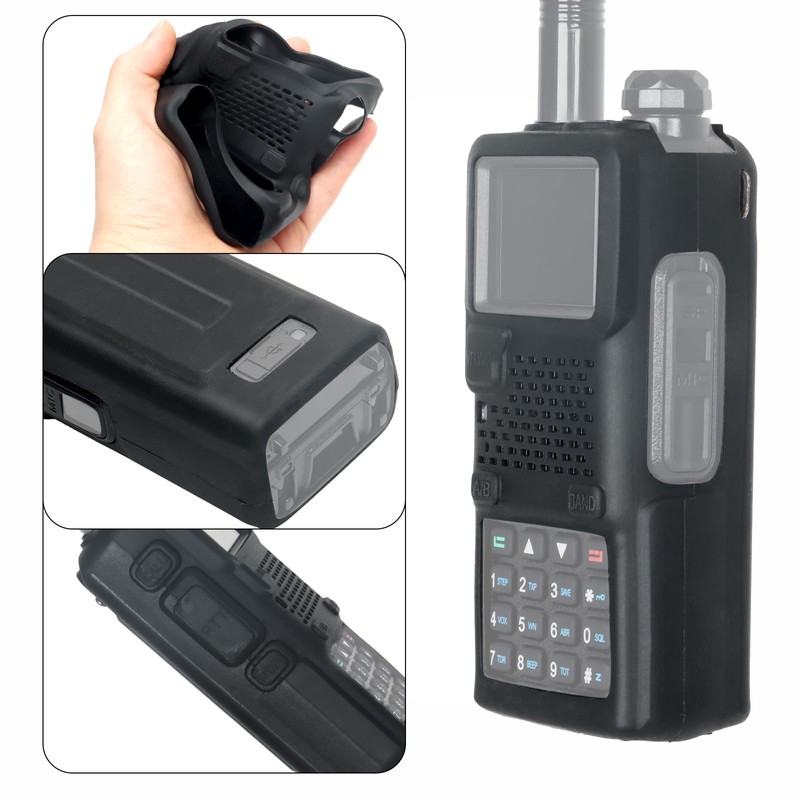 Ham Radio AR-5RM Rubber Soft Case Walkie Talkie Protective Cover