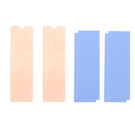 ZDE 2PCS M.2 Heatsink Copper M2 PCIe NVMe Laptop Copper Heatsinks with 4PCS 70x20x0.5/1mm Silicone Thermal Pads for Raspberry Pi NGFF PCIE SATA M.2 2280 SSD Portable Enclosure Desktop PC Laptop