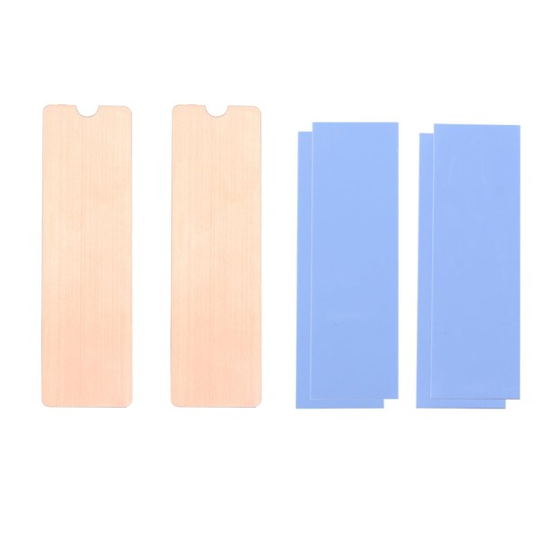 ZDE 2PCS M.2 Heatsink Copper M2 PCIe NVMe Laptop Copper