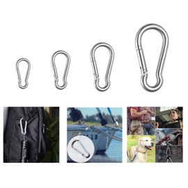 SDFIXINGS M5-M14 Heavy Duty Alloy Steel Carabiner Clip, Durable Snap Spring Hook for Indoor/Outdoor, Camping, Fishing, Keychains, Hiking, Dog Leash (2, M6)