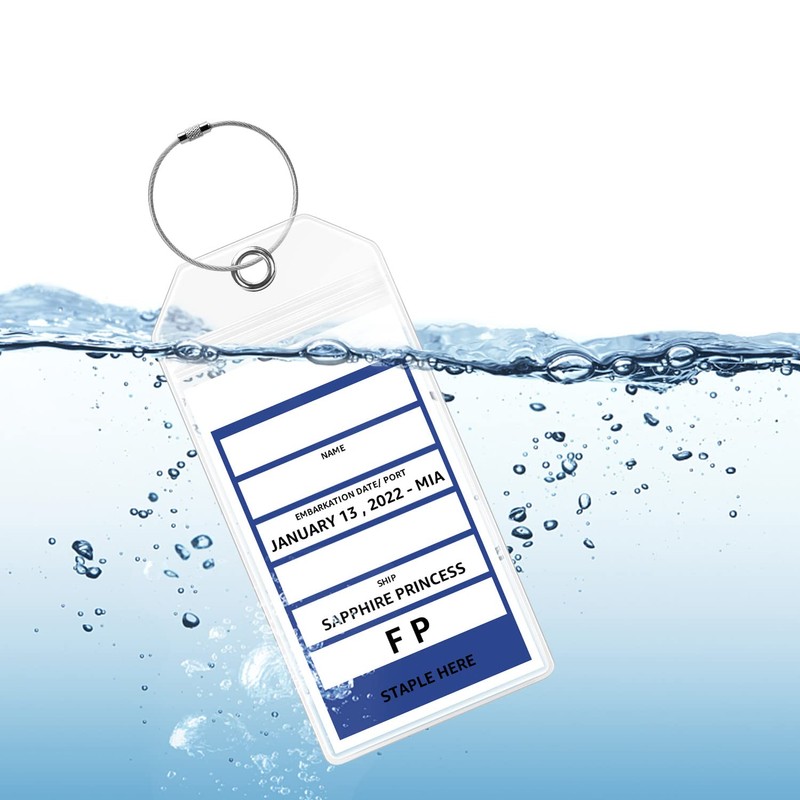 Cruise Luggage Tags, Clear Cruise Essentials E-tag Holders, Reuseable Cruise