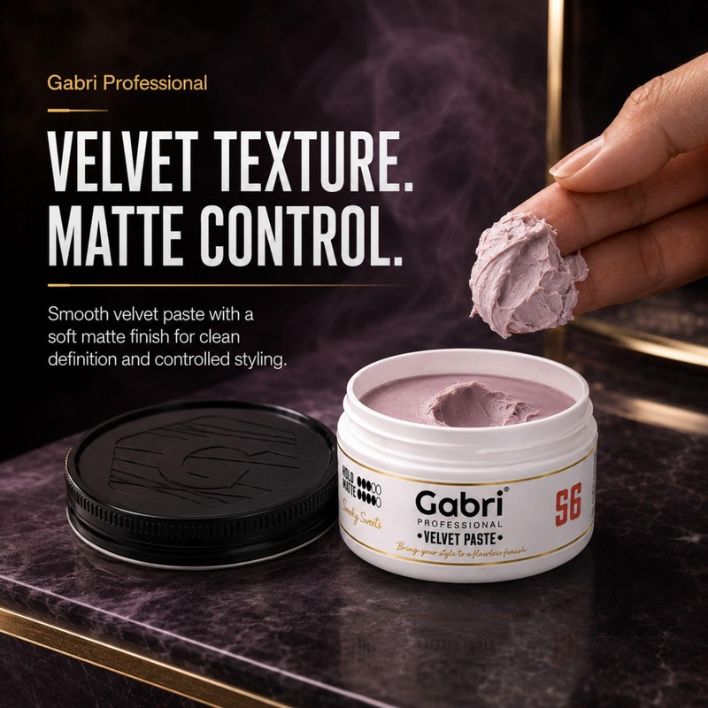 Gabri Matte Clay Velvet Paste S6 100ml, Flexible Hold, Hair
