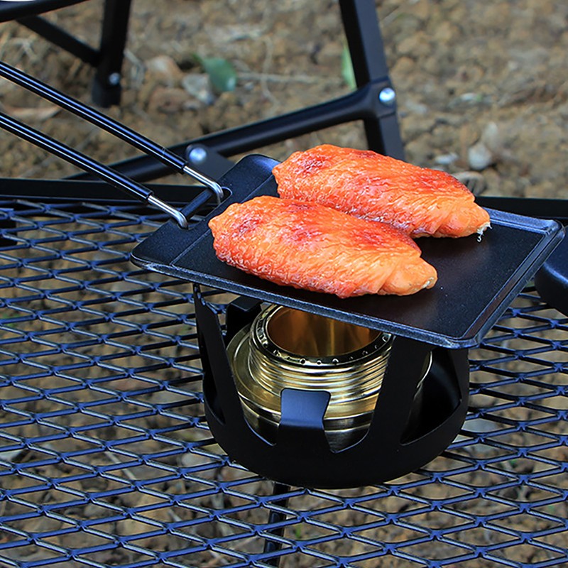 Mini Barbecue Tray Iron Portable Compact Easy to Clean BBQ
