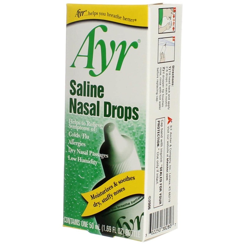 Ayr Saline Nasal Drops 50 mL (Pack of 3)