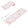 Foldable Silicone Keyboard 106 Keys Waterproof Dustproof Foldable USB Wired