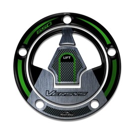 Resin Bike Sticker Compatible with Kawasaki Versys 650 2017-2020. Motorcycle Fuel Cap Protection Against Bumps and Scratches. Resin 3D Sticker - Metallic Green - Sticker