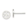 Solid 925 Sterling Silver Peace Sign Sign Post Studs Earrings