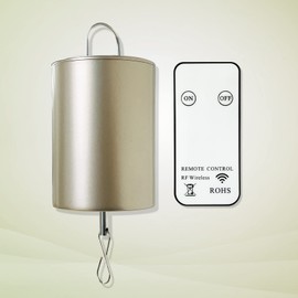 Fonmy Hanging Display Motor 10 RPM Low Speed with Remote for Wind Spinner Ornament Hanging Decor Baby Crib Mobile Battery Operated Motor-Golden Color-Low Speed
