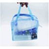 Opaque PVC Floral Pool Bag (Blue) Inner Bag Travel Inner Bag Toiletry Bag Bath Bag / 불투명 PVC 꽃무늬 수영장가방 (블루) 이너백 여행용이너백 세면도구가방 목욕가방