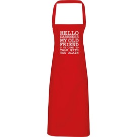 Hippowarehouse Hello Darkness My Old Friend Apron kitchen cooking painting DIY onesize adult