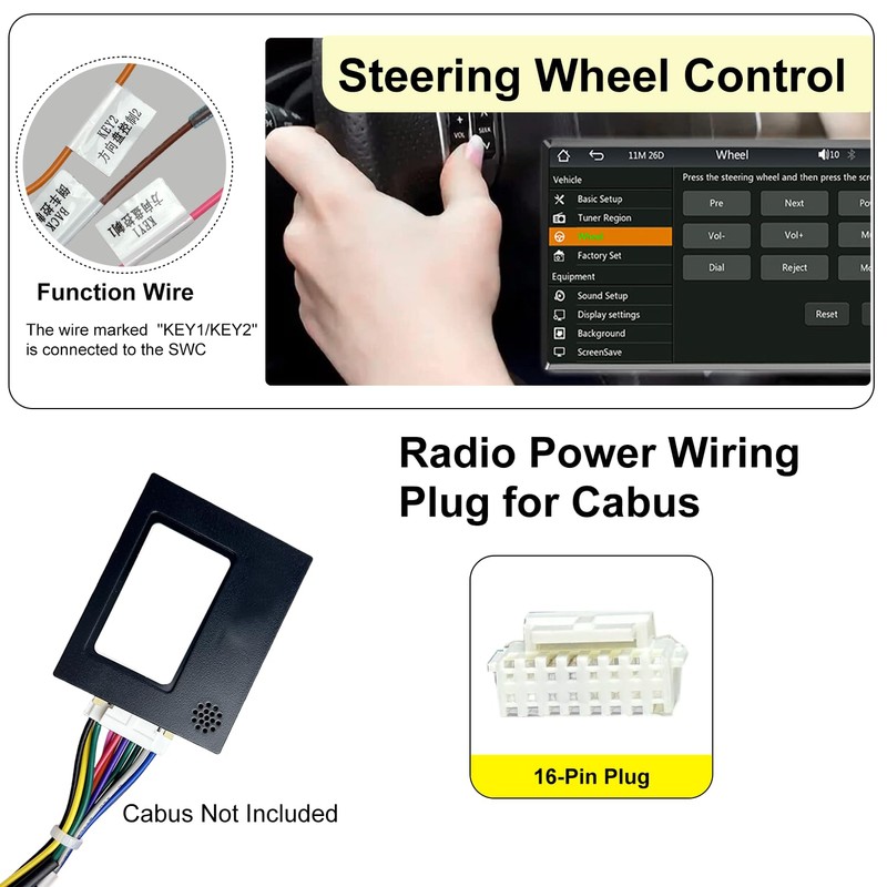 Aftermarket Radio Wiring Adapter Compatible with Chrysler 2001-2007/Dodge 2002-2007/Jeep 2003-2009,