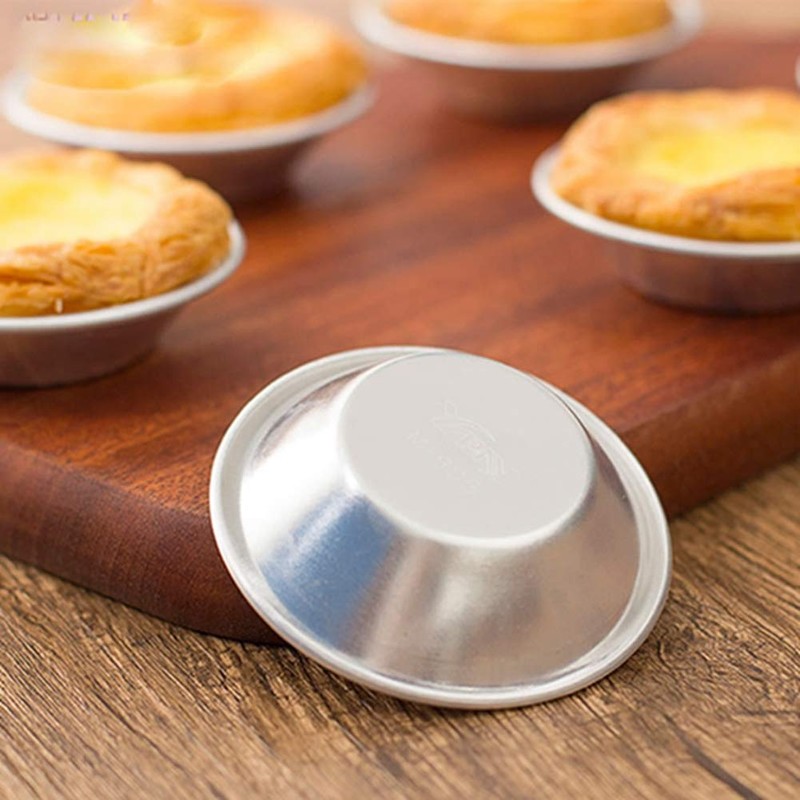 Egurs Egg Tart Mold 10pcs Aluminium Egg Tart Mini Pie