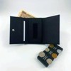 LOHGOU PU Leather Coin Case with Trifold Coin Holder Wallet
