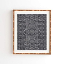 Deny Designs Holli Zollinger Bamboo Framed Wall Art, 8" x 9.5", Marrakeshi Denim