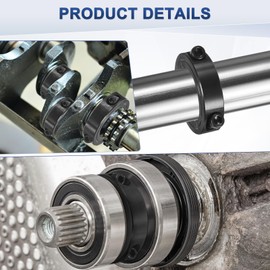 M METERXITY 4-Packs 1-3/4" Bore Shaft Collar 2-3/4"OD, 11/16" Thickness Double Split Shaft Black Oxide Set Screw 1045 Steel Clamp on Collar Screw Style for Industrial/Mechanical Shafting