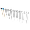 8pcs Tuning Fork Set Aluminum Alloy Tuning Fork 126.22Hz Sound